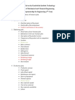 Wollo University Business Plan Format