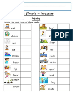 Irregular Verbs in the Past Simple Tense