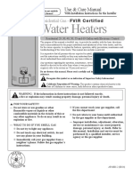 Water Heaters: Use & Care Manual