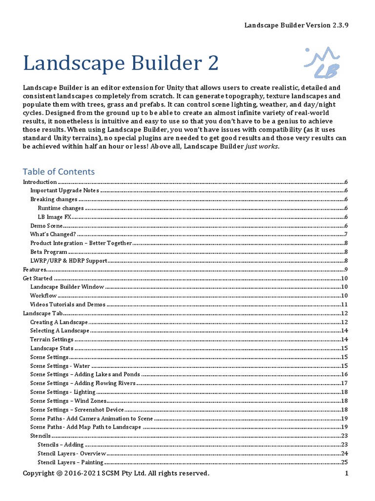 Landscape Builder Documentation | PDF | Computing | Software