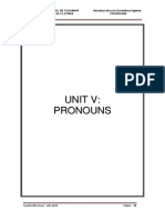 UNIT V Pronouns