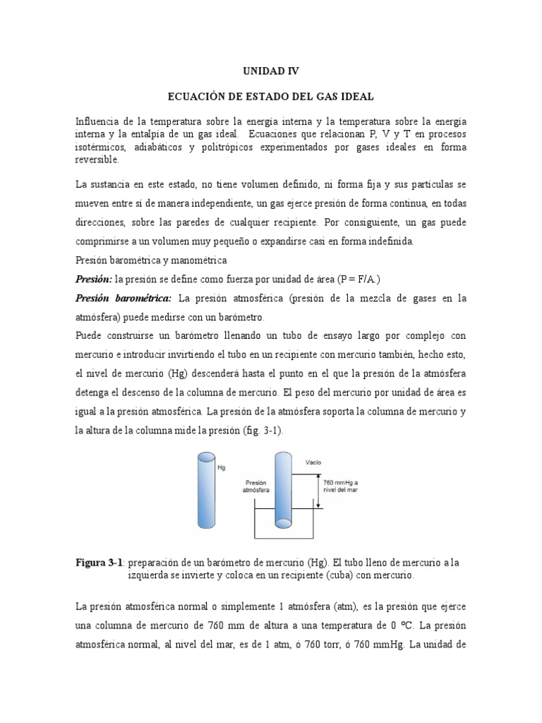 Propiedades y Presión de Gases Ideales | PDF | Gases | Presión