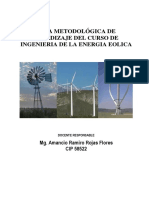 Guía de Metodológica de Aprendizaje Del Curso de Ingeniería de La Energía Eólica