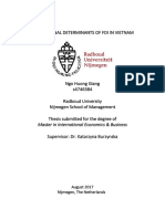 Institutional Determinants of Fdi in Vietnam: Master in International Economics & Business