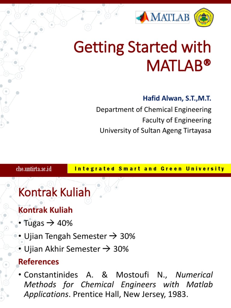 Getting Started With Matlab Pratap