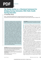 The Omaha System As A Structured Instrument For Bridging Nursing Informatics With Public Health Nursing Education