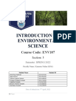 Introduction To Environmental Science: Course Code: ENV107