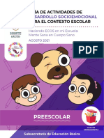 Guía de Actividades de Desarrollo Socioemocional Para El Contexto Escolar