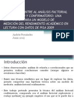 DIFERENCIAS EFA Y CFA MODELO MEDICIÓN RENDIMIENTO LECTURA PISA