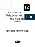 Contemporary Philippine Arts From The Regions: Learning Activtiy Sheet