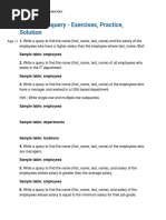 MySQL Subquery - Exercises, Practice, Solution