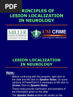 Neurology Lesion Localization Guide | PDF | Cerebellum | Cerebral Cortex