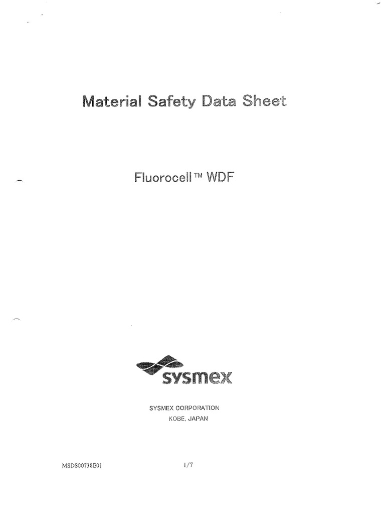 Msds Fluorocell WDF PDF