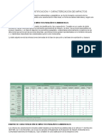 Matrices de Identificación y Caracterización de Impactos