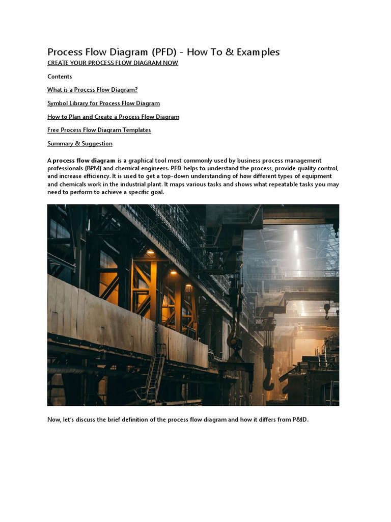 Process Flow Diagram (PFD) - How To & Examples | PDF | Business Process
