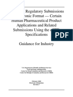 Providing Regulatory Submissions in Electronic Format - Certain Human Pharmaceutical Product Applications and Related Submissions Using The eCTD Specifications Guidance For Industry