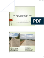 Thin White Topping (TWT) Work Technical Points: Presentation For Engineers of Public Works Department, Nanded