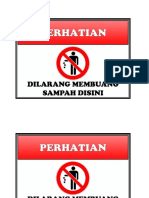 Dilarang Membuang Sampah Disini