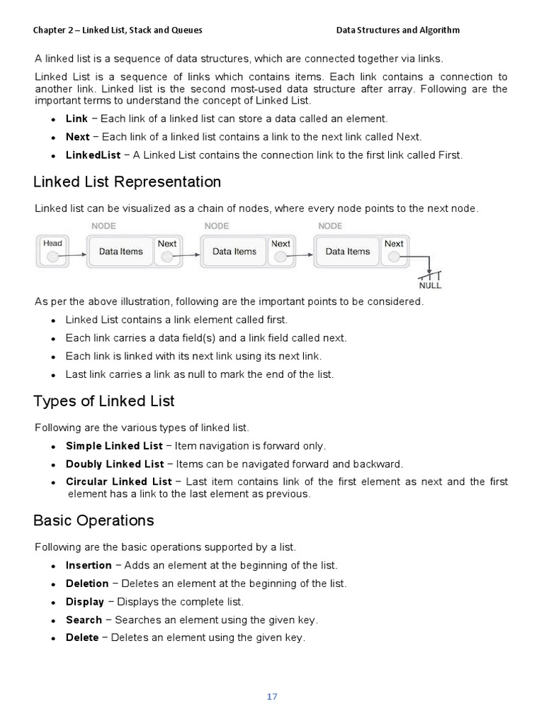Linked List Representation: Chapter 2 - Linked List, Stack and Queues ...