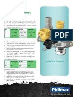 Camlock Specification Sheet: Key Features