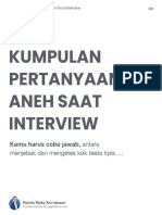 Kumpulan Peranyaan Aneh Interview