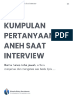 PERTANYAAN INTERVIEW ANEH