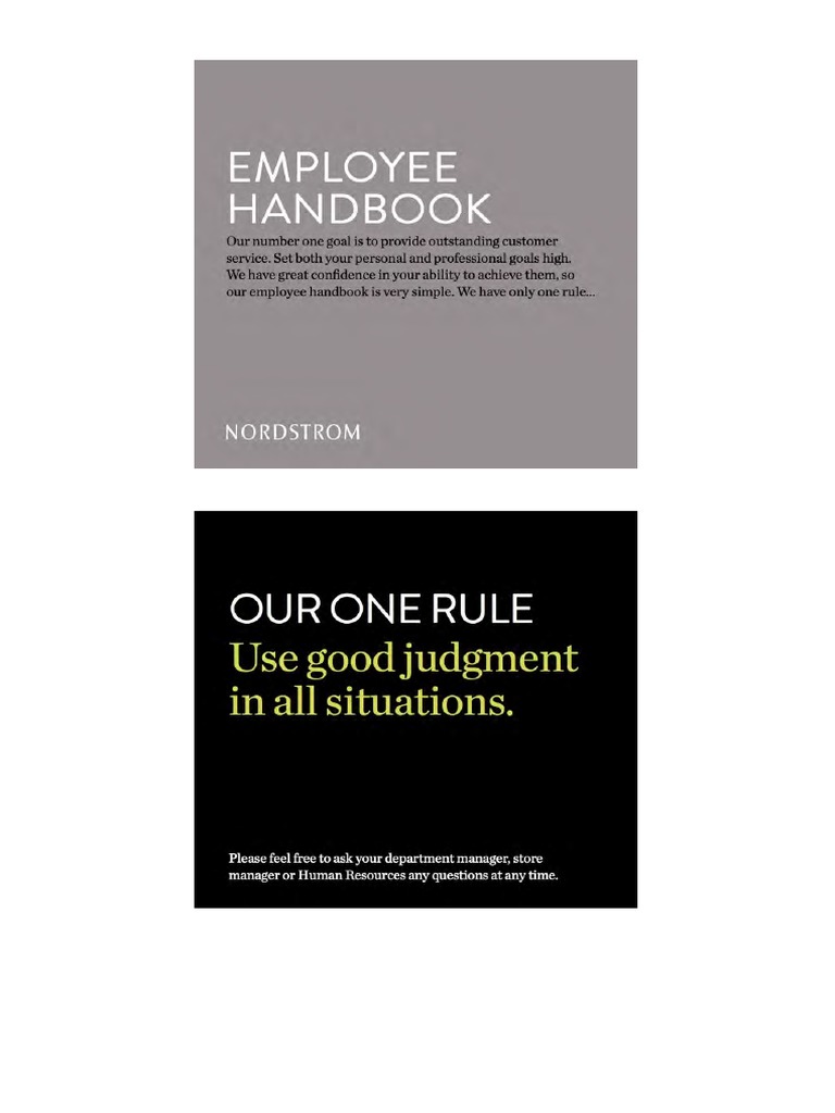 Nordstrom Employee Handbook PDF