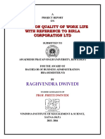 Quality of Work Life With Reference To Birla Corporation LTD