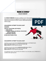 Soccero Rules Variant