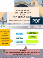 Penerapan HACCP Pada TPP Skala Kecil