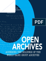 Accessing The Holdings of The World Bank Group Archives