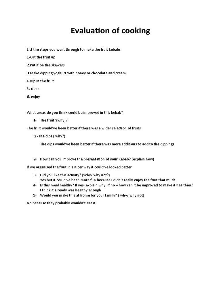 fruit kebab evaluation PDF