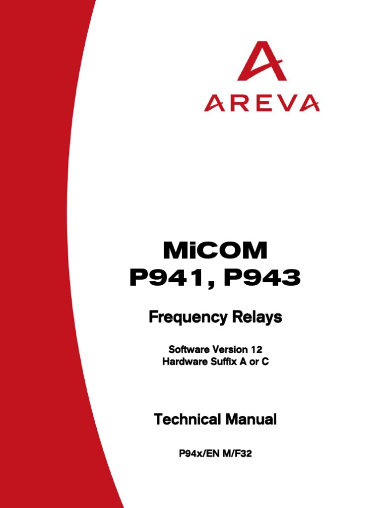 P94x Micom Relays | PDF | Fuse (Electrical) | Relay