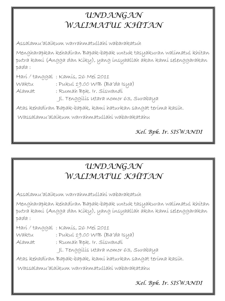 Undangan Pengajian PDF