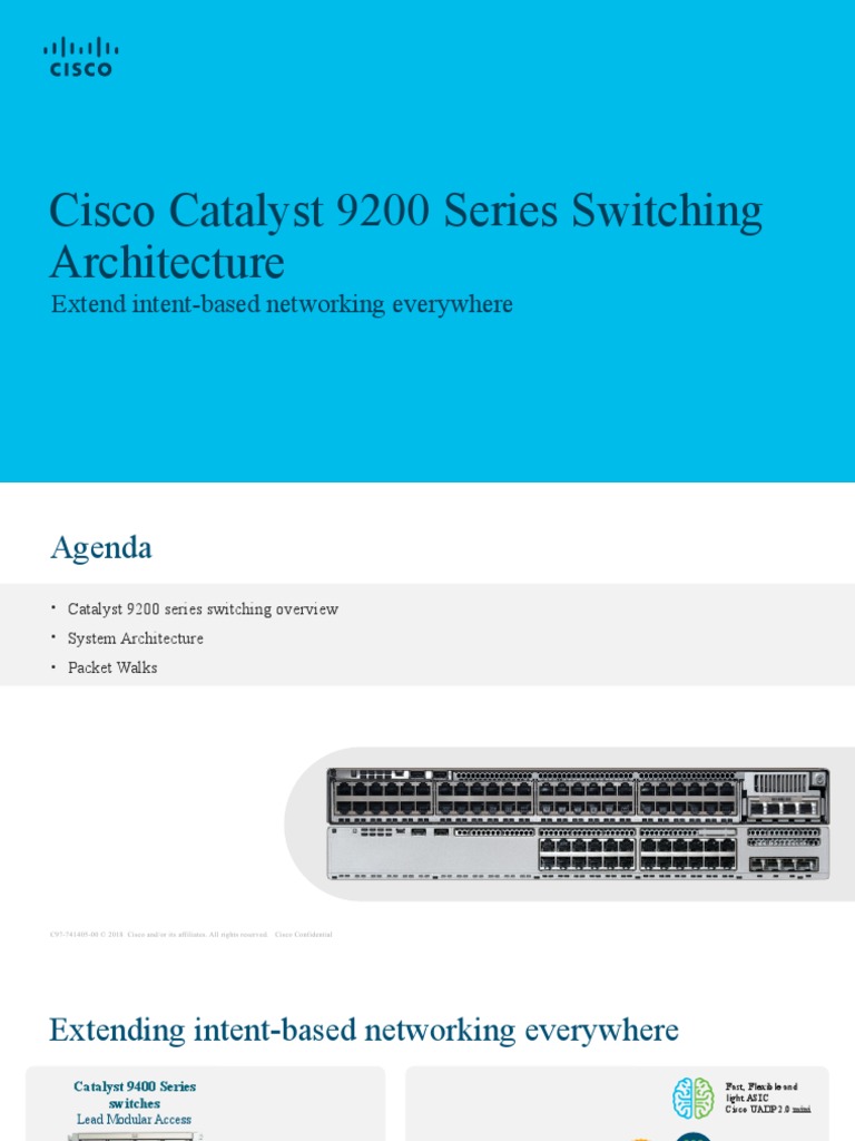 Cisco Catalyst 9200 Series Switching Architecture | PDF | Network ...