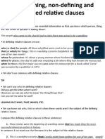 4B - Defining, Non-Defining and Reduced Relative Clauses