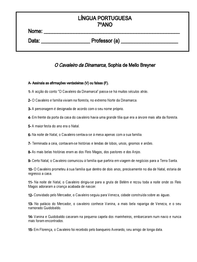 VouF - O Cavaleiro Da Dinamarca | PDF | Divina Comédia | Natal, image size:768x1024