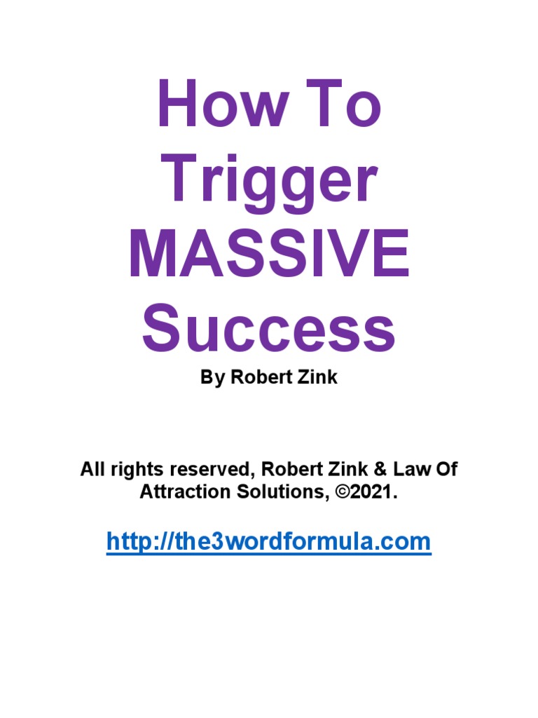 How To Trigger Massive Success PDF
