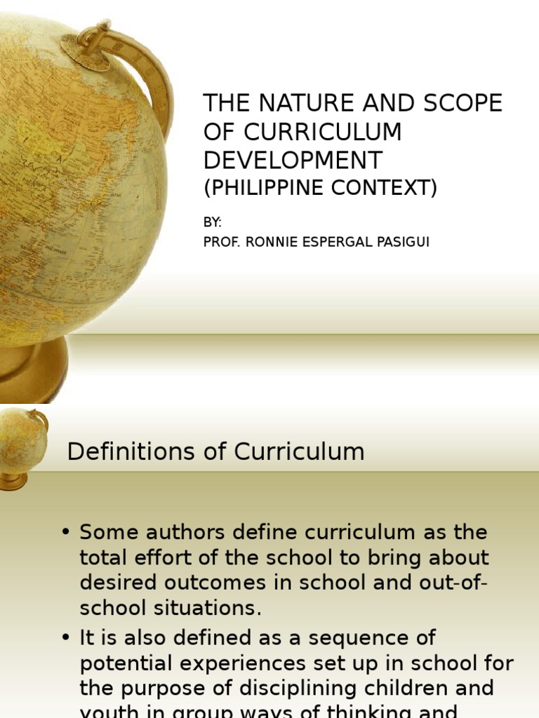 Nature and Scope of Curriculum Development | PDF | Science & Mathematics