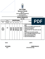 Department of Education: Individual Workweek Plan