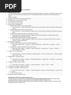 Inter company Sales Process