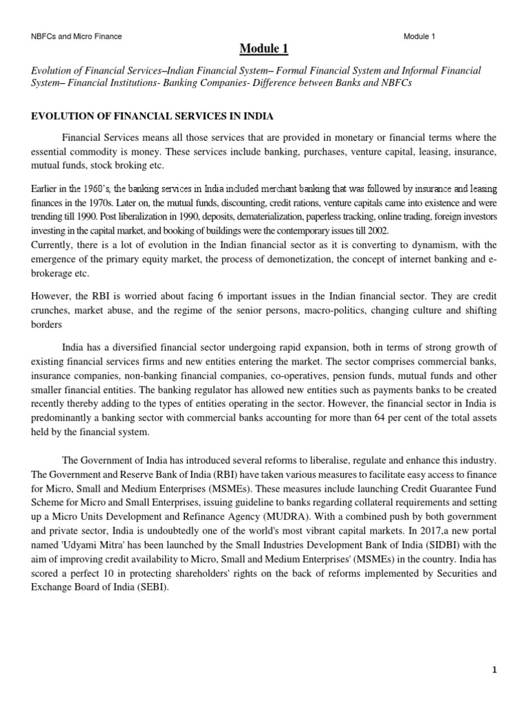 Understanding NBFCs in India | PDF | Banks | Non Bank Financial Institution