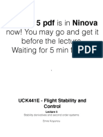 Lecture 5 PDF Is in Ninova: Now! You May Go and Get It Before The Lecture. Waiting For 5 Min For It