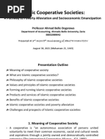 Islamic Cooperative Societies and Poverty Alleviation