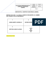 Elección de Representante Al Comité de Convivencia Laboral