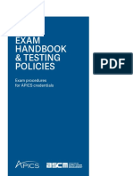 Apics: Exam Handbook & Testing Policies