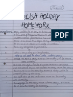 English Holiday Homework