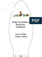 Pickle Toes Patterns Bunny Ears Headband