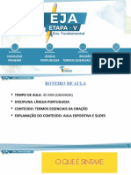 28 de Abril - Eja V Etapa Língua Portuguesa - Revisão Dos Termos Essenciais Da Oração