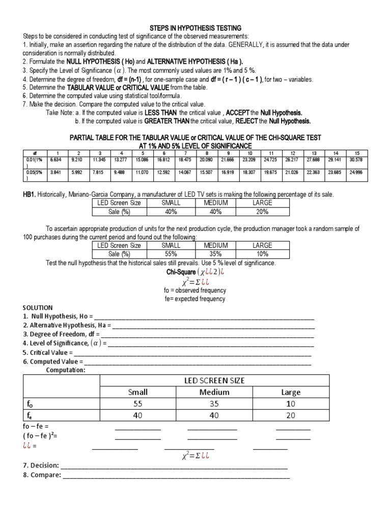 8 Steps in Hypothesis Testing | PDF | Statistical Significance ...